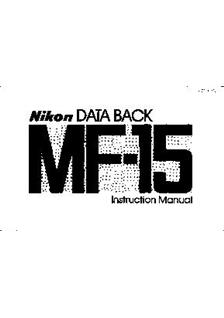 Nikon Backs - all manual. Camera Instructions.